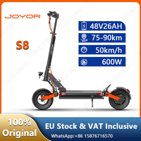 JOYOR S8 E-Scooter 600W Motor 48V26AH Battery City Travel Adult EScooters 10 Inch Fat Tire Off-Road Foldable Electric Scooter