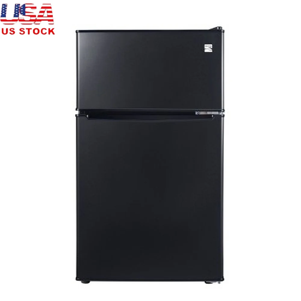 ثلاجة صغيرة بنجمة الطاقة 3.1 قدم مكعب، أرفف قابلة للتعديل لإزالة الصقيع اليدوي، باب قابل للعكس، مساحة مكتبية مثالية للنوم