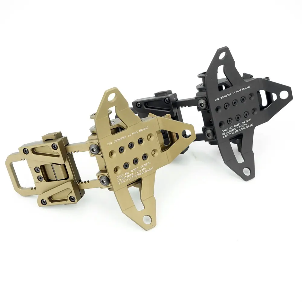 Imagem -06 - Nvg Mount Capacete com Óculos de Visão Noturna Cnc Usinado Leve G24 Acessórios para Capacete l4 G69