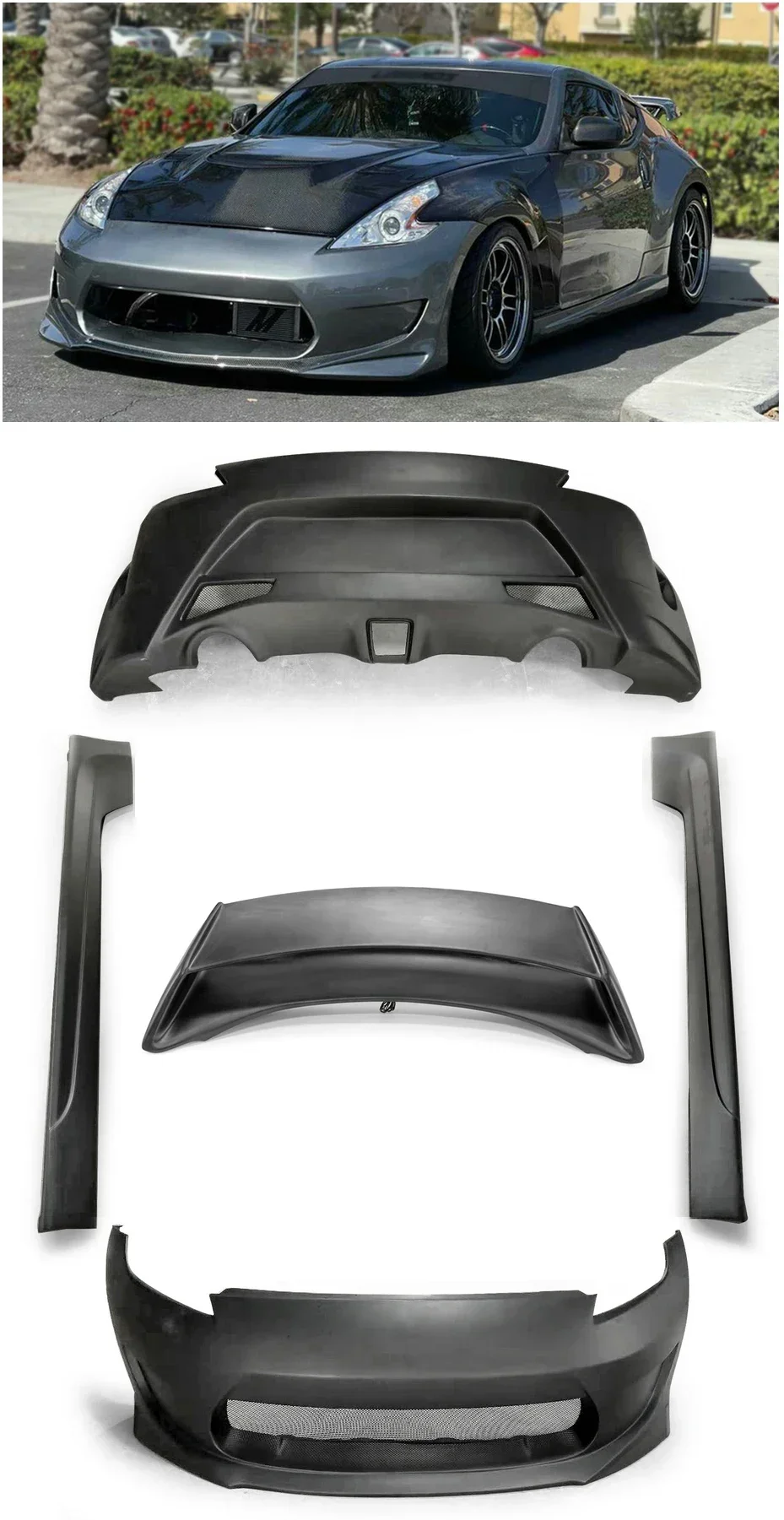 2025 hot sale Applicable toFor Fairlady 370Z Z34 AMuseType Front Bumper Car Bumper 6