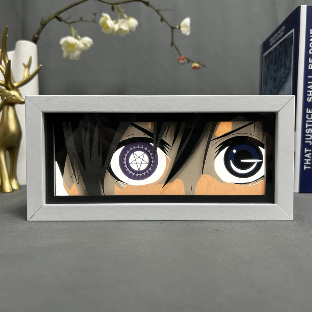 Lâmpada LED Anime Lightbox para Decoração de Quarto, Black Butler, Ciel Ciel Phantomhive, Manga Gaming Lighting, Paper Cut, DIY Table Lamp