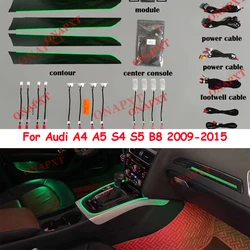 For Audi A4 A5 S4 S5 B8 2009-2015 21-color Decorative Trim Atmosphere Lamp Led Backlight Dashboard Door Console Ambient Light