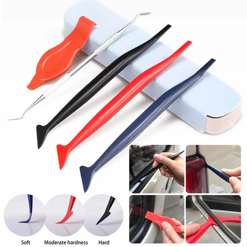 Car Stickers Micro Squeegee Scraper Hardness Wrap Vinyl Tools Car Micro Gasket Squeegee Car Film Wrapping Scraper Accessories