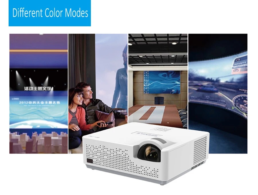 ZXY DLP SLPL TI DMD عرض بيانات عالي الدقة 3800 Ansi 4K 3D Wifi BT جهاز عرض سينما ليزر قصير جدًا #6