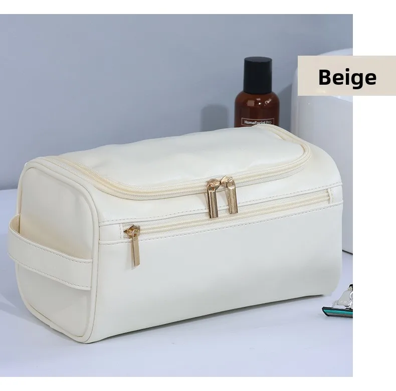 Herren PU Vintage Luxus-Kulturtasche, Reise-Essential, Business-Kosmetiktasche, Make-up-Etui, Herren-Hängeaufbewahrungsorganizer, Waschtaschen – Detail 11