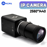 WGWK Mini 2K IP Camera DC12V 5-50mm 10X Zoom H.265 HD Security High Definition Surveillance Onvif P2P CCTV System RJ45 Webcam