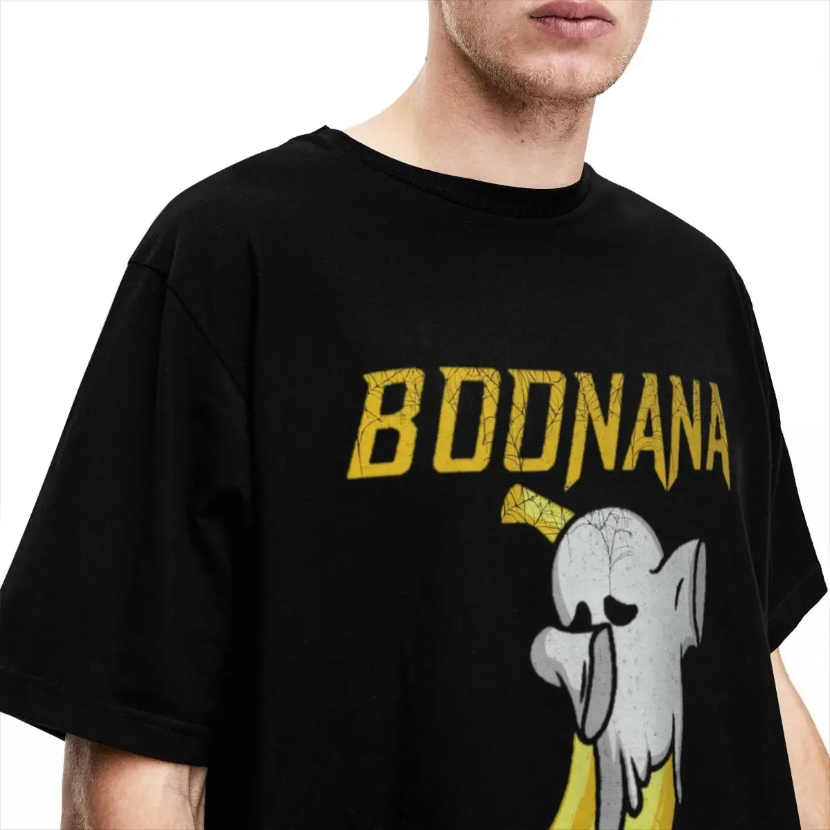 Men Women's Shirt Funny Boonana Ghost Halloween Merchandise Funny 100% Cotton Short Sleeve T Shirt Crew Neck Clothes Plus Size