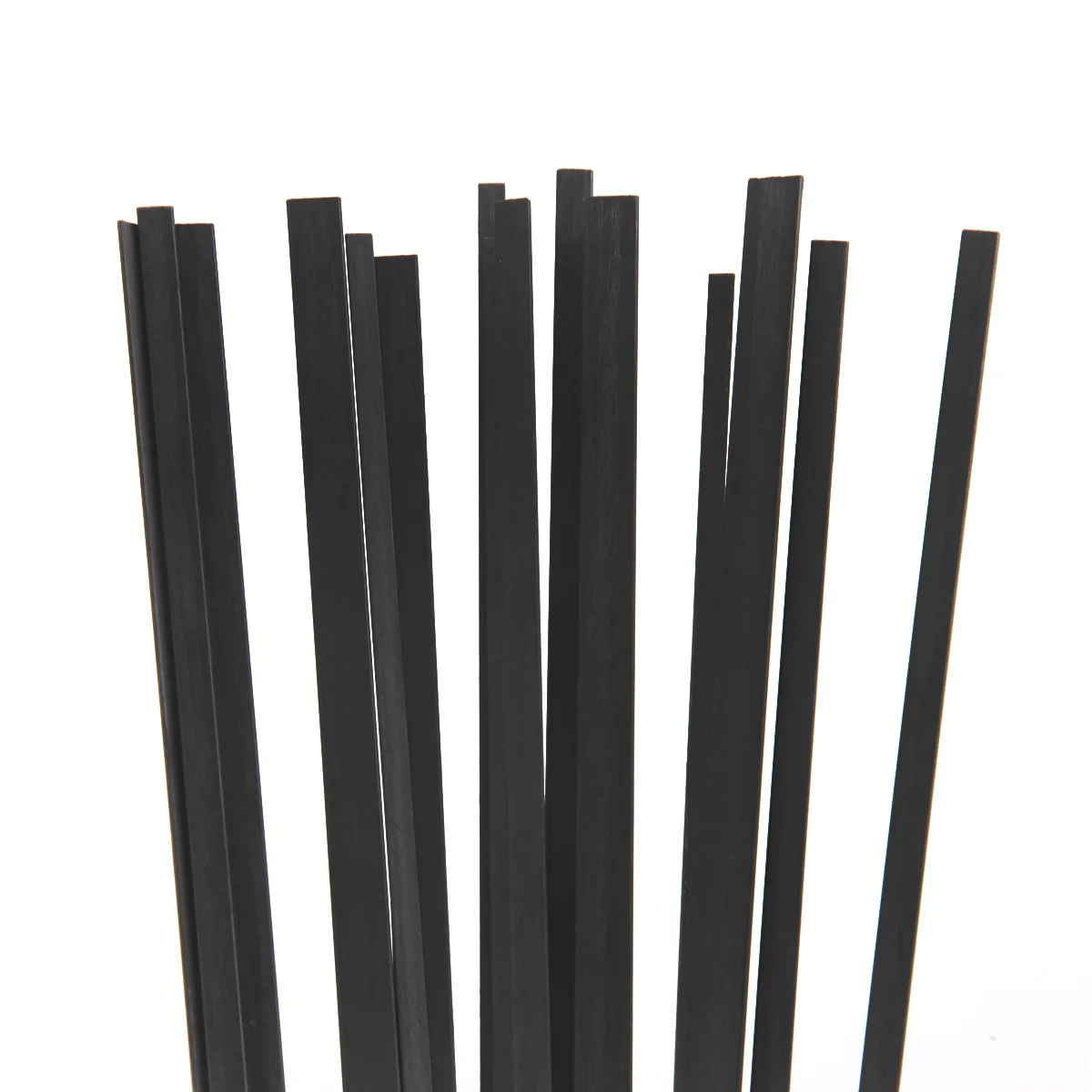 10 pçs/lote 1x 6mm/0.5x 3mm/1x 3mm/1x 4mm/ 500mm comprimento tira de fibra carbono barra plana