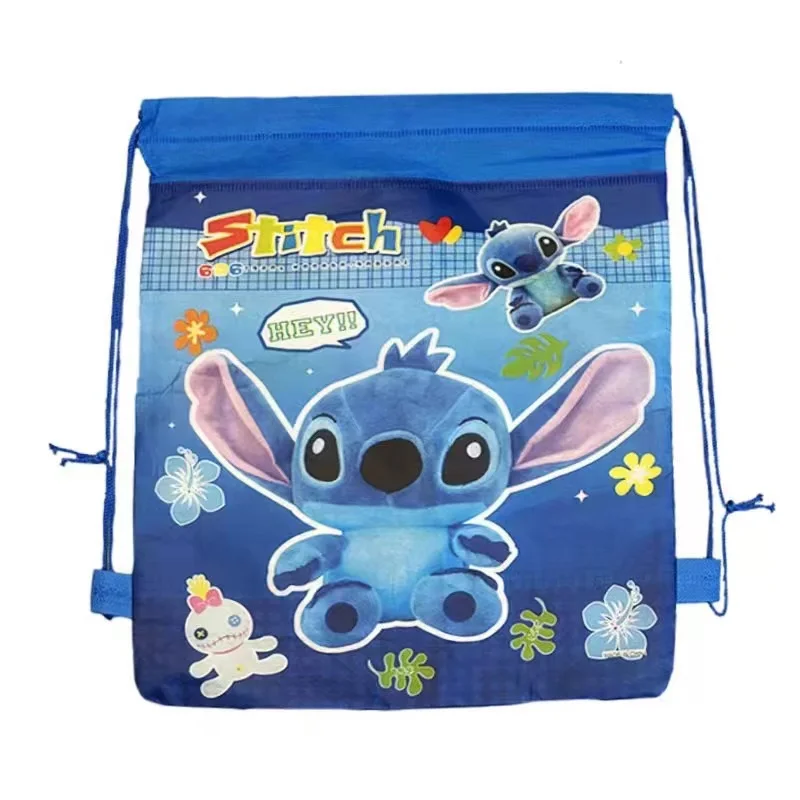 Disney Lilo and Stitch Birthday Gift Bag Non-woven Drawstring Bag Kids Boy Girl Decoration Party Gift Travel Bags Toy Supplie