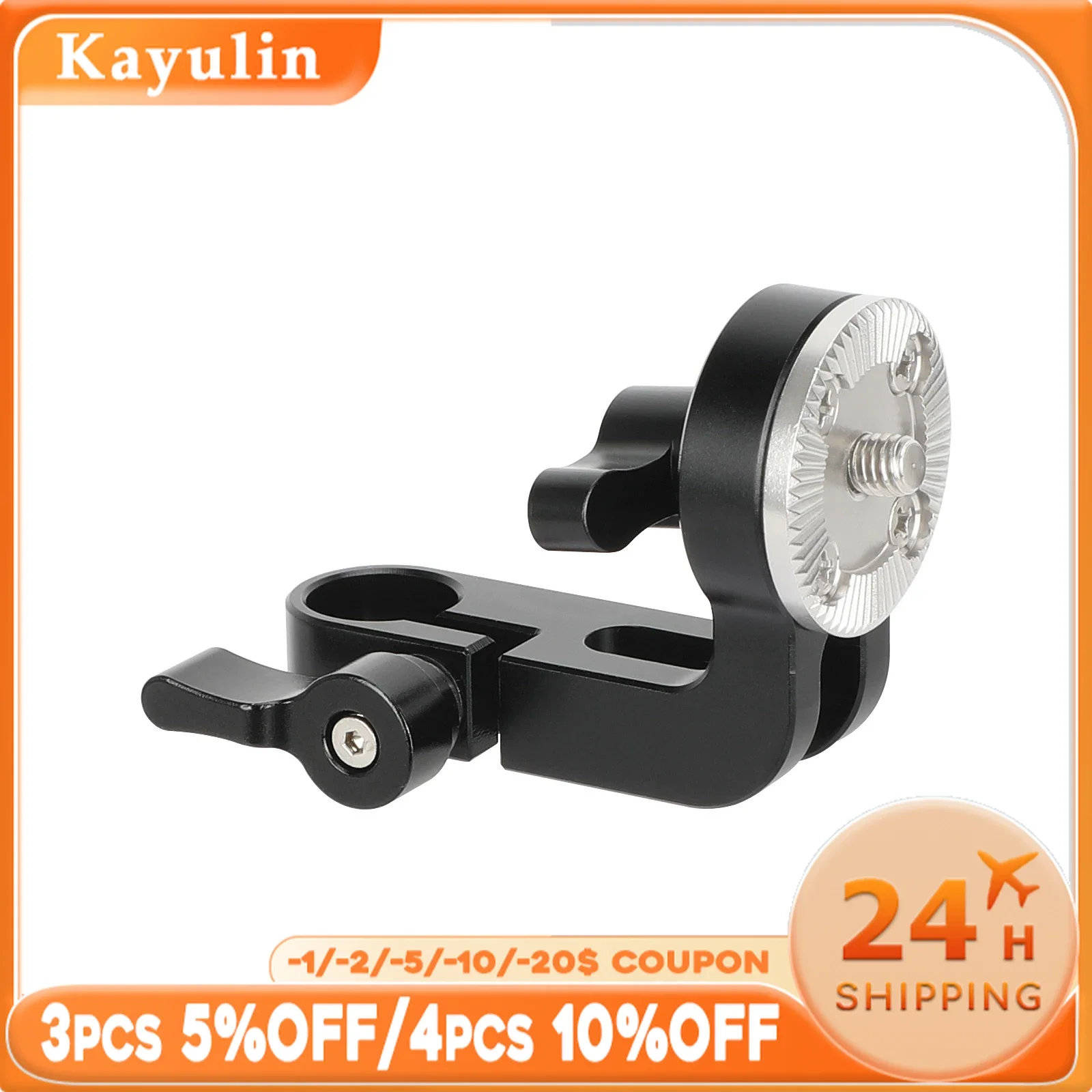 

KAYULIN 15mm Rod Clamp with M6 ARRI Style Rosette Mount Adapter For DSLR Camera Cage Handgrip Photography Accessories