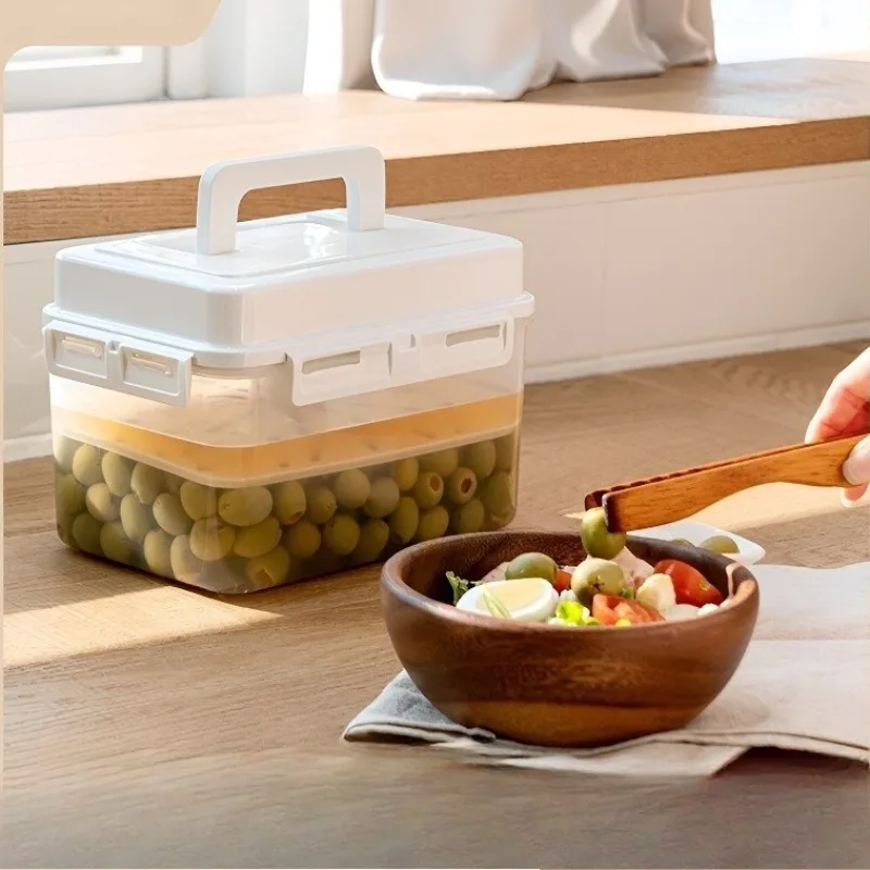 Tarro grande japonés de 4/5L para encurtidos, prensa para encurtidos, fabricante de saurkraut, contenedor de fermentación sellado con prensa para pepinillos, aceitunas y kimchi.