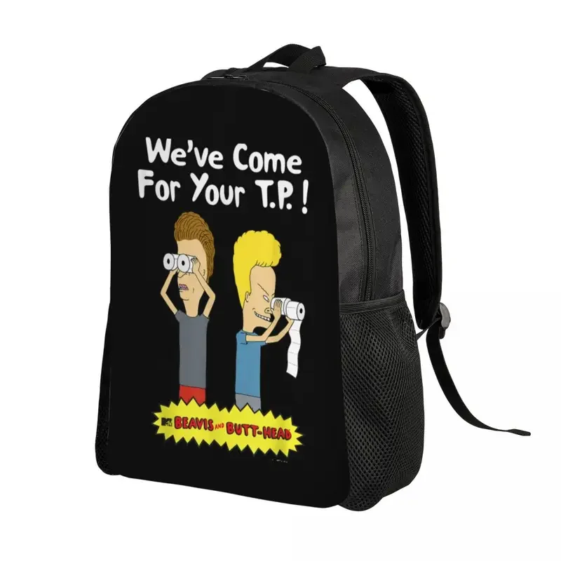 MTV Classic Beavis And Butthead Backpacks Men Women Basic Bookbag for School College Humor Come For Your TP Graphic Bags