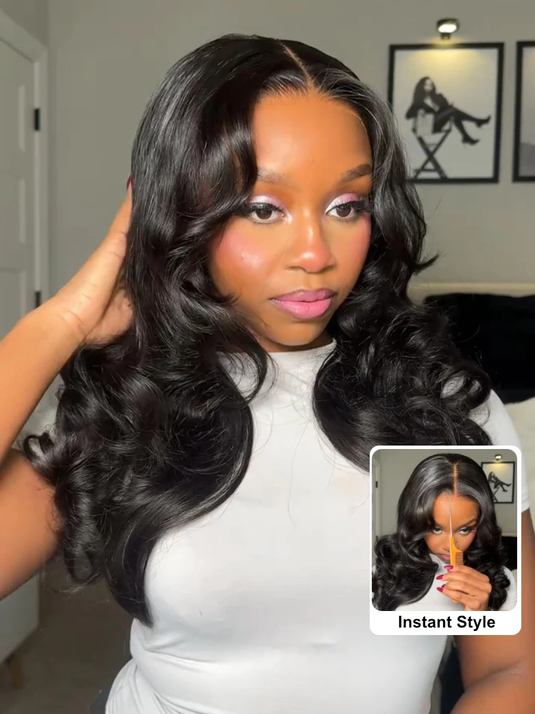 

UNice 100% Human Hair Butterfly Cut Body Wave Wig 180% Density Bye-Bye Knots™ 7x5 Lace Glueless Wig
