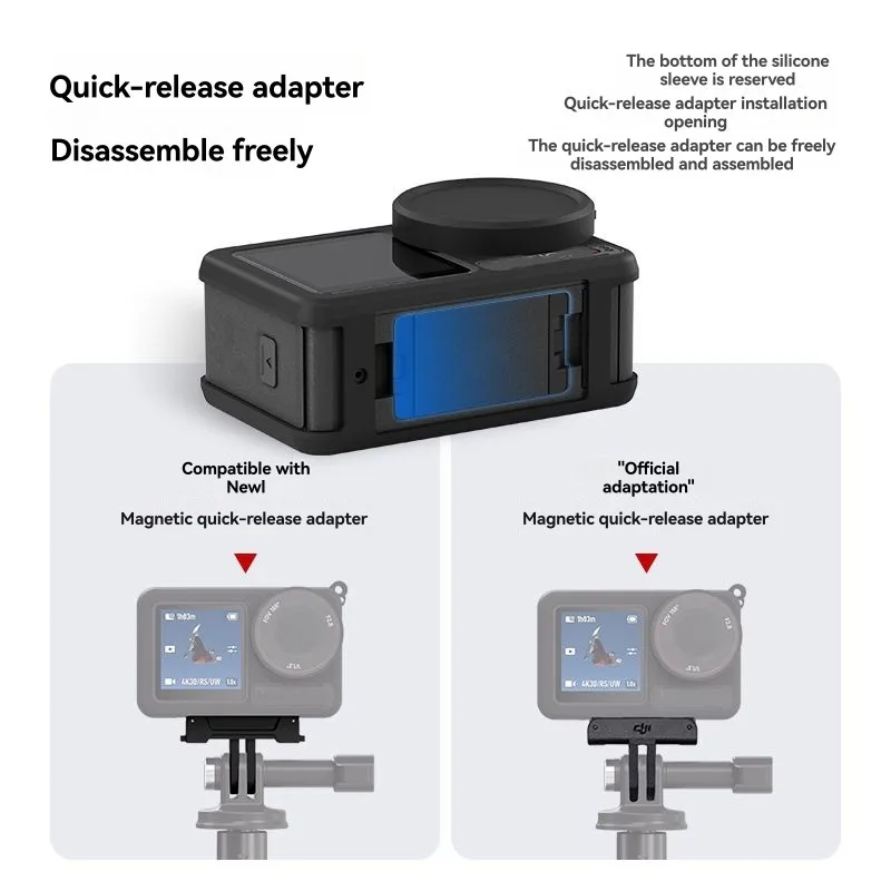 A32HOT-SC01 Protective Case For DJI Action 5 Pro/4/3 For Cycling Anti-Scratch Anti-Rubbing Silicone Safety Cover