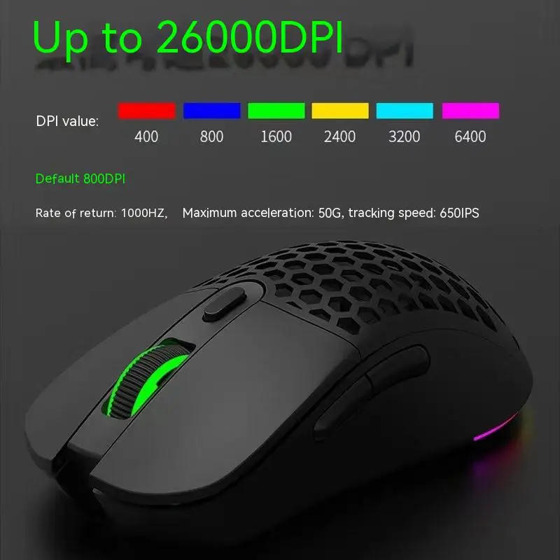 Imagem -04 - Mouse sem Fio com Sensor Tampa Traseira Ajustável Mouse para Jogos Fps Peso Leve Rgb Ergonômico Gamer Paw3395 63g Xinshuntian-g820mini