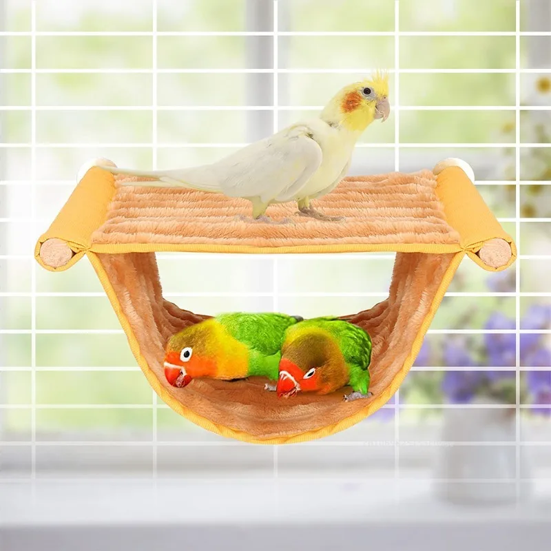 Pet Hanging Hammock Warm Nest Bed Parrot House Removable Washable Bird Cage Perch for Hamster Lovebird Casa Para Pajaros