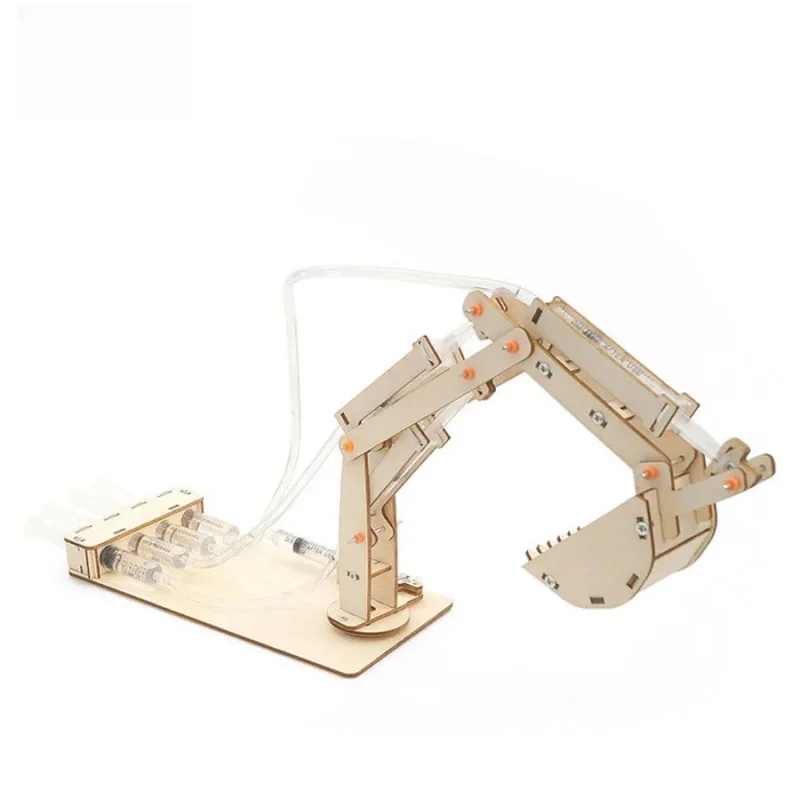 DIY Hydraulic Excavator Model STEM Kit for Kids - Physics Experimental Tool Educational Science Puzzle Toys School Supply