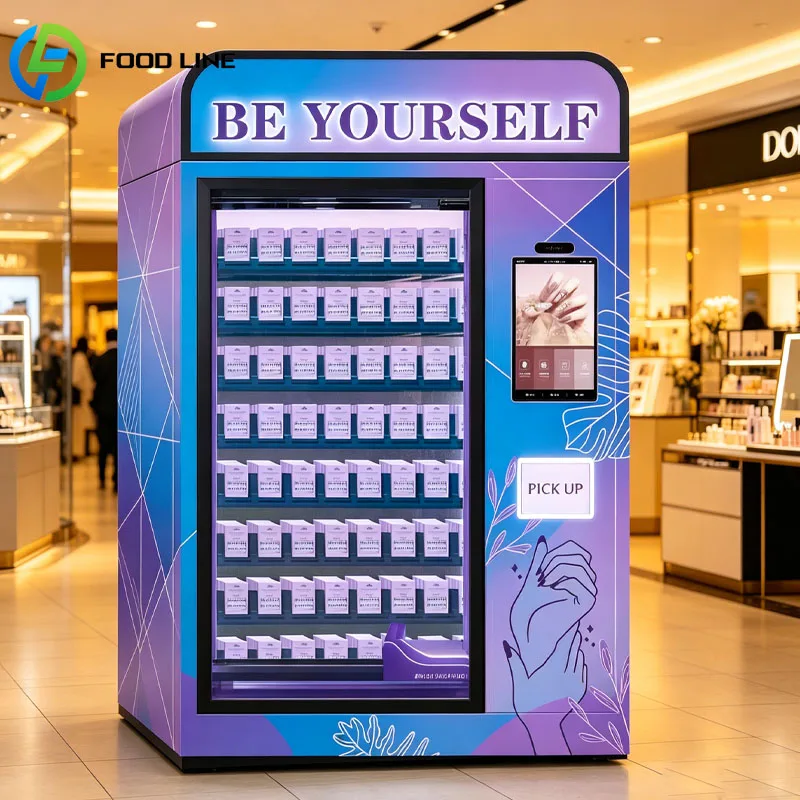 Beauty Nail Art Vending Machine Automatic Cosmetic Dispenser Smart Kiosk With Touch Screen For Mall Airport Shop Customized
