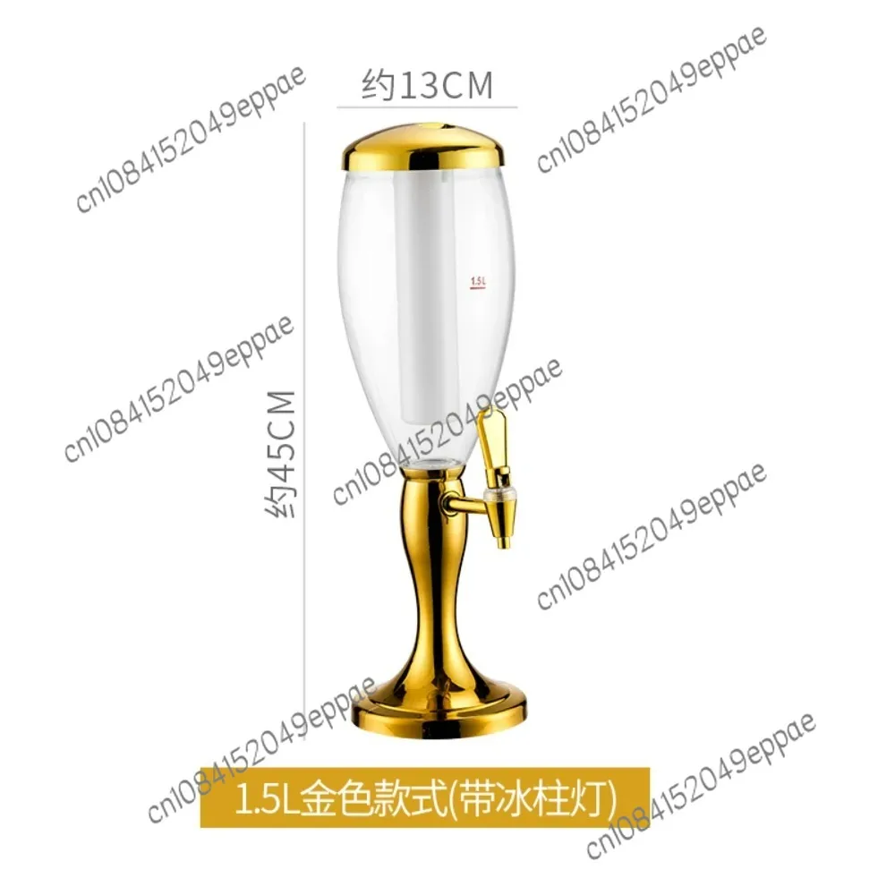 Wine cannon double-head 3L draft beer cannon commercial luminous beer machine wine tower bar ktv draft beer barrel 5L