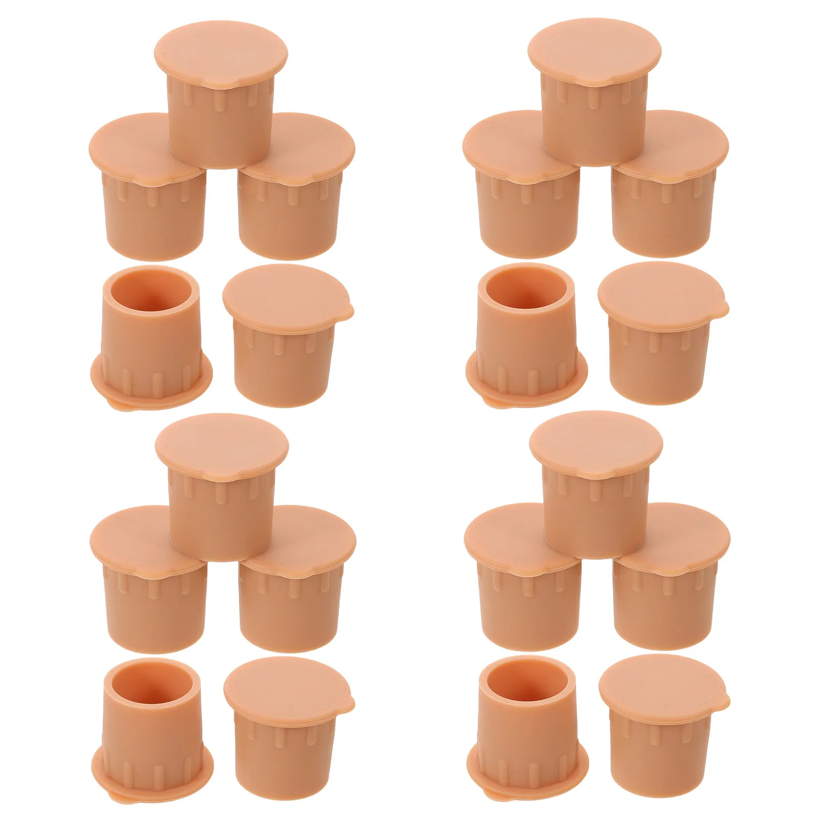 20Pcs Pool Fence Hole Caps Weatherproof ABS Plastic Deck Anchor Covers for 1 Inch Ground Sleeves Pool Safety Fence Hole Plugs