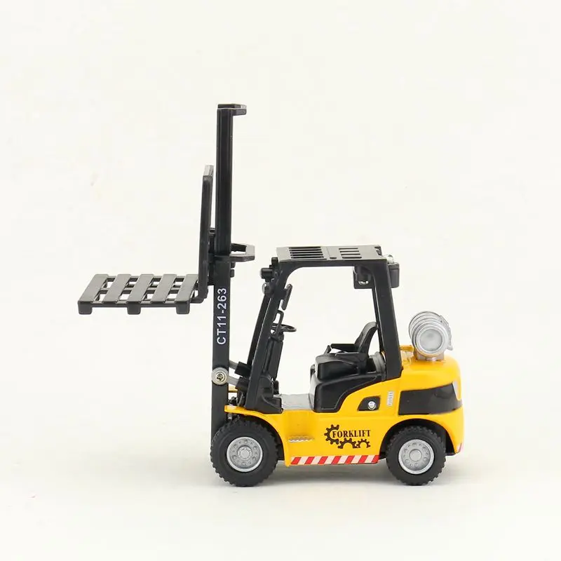 จำลอง1:25ล้อแม็ก Forklift รุ่นรถก่อสร้างของเล่นเด็ก,ของขวัญตกแต่ง,ล้อแม็กดึงกลับรถของเล่น