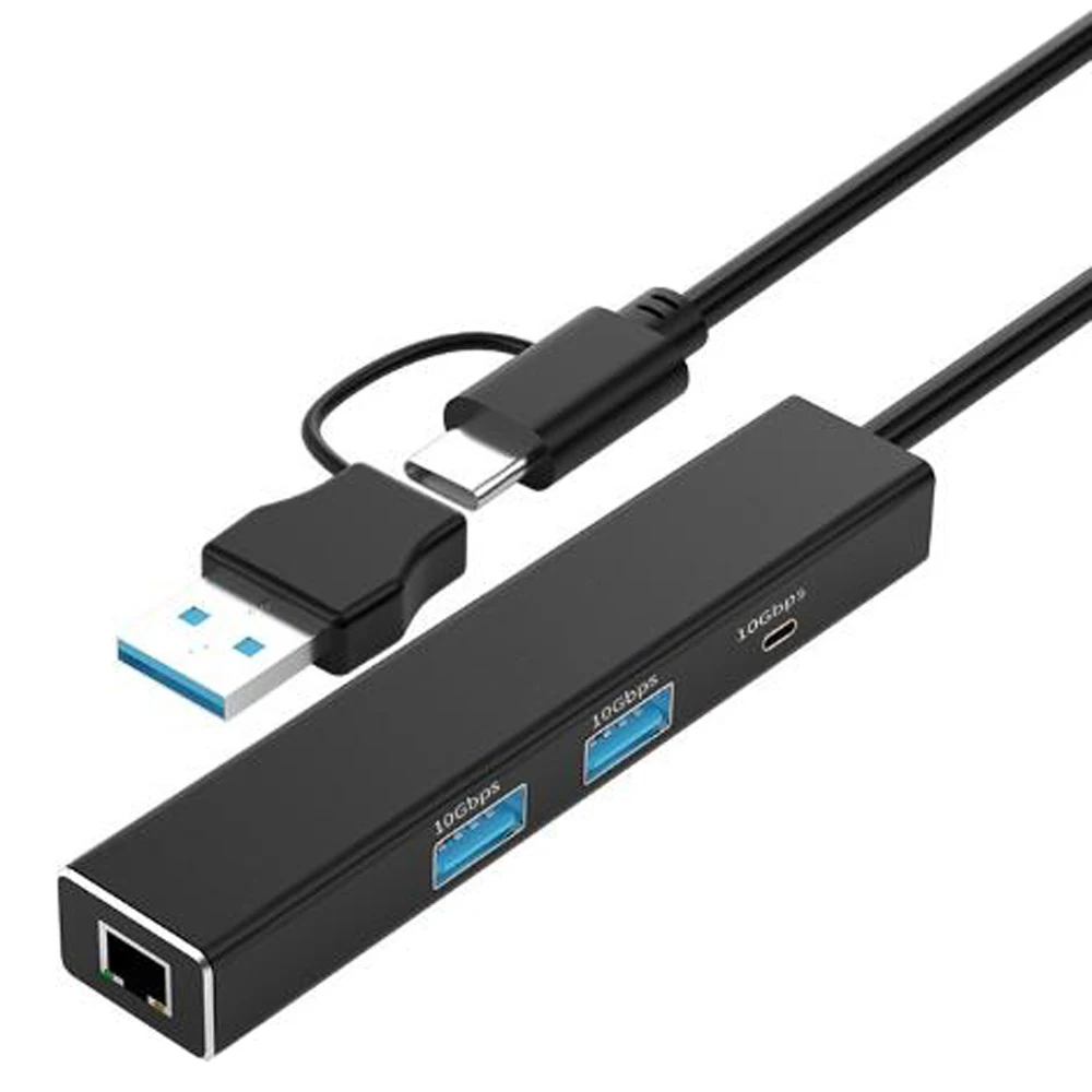 2 in 1 USB 3.0 usb 3.1 USB C to 2500M 2.5G RJ45 Lan Ethernet Adapter 10GB Type C PD USB 3.0 Hub for Windows 7/8/10 MAC PC Laptop