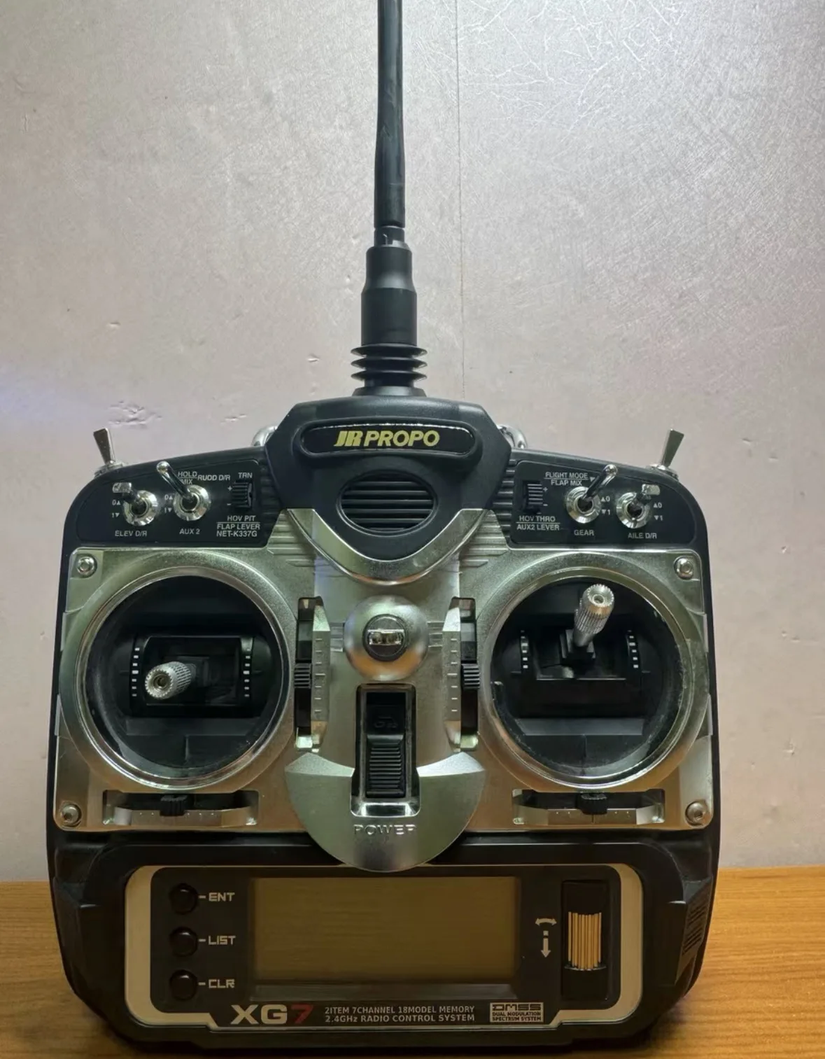 Used JR PROPO XG7 7-Channel 2.4GHz RC Transmitter - DMSS System Radio Controller for Airplane & Helicopter - Good Condition