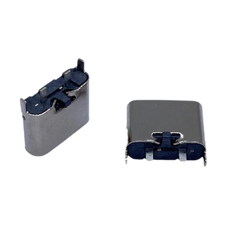 Micro USB 2Pin 180 Degree DIP Type C Connector Socket USB 3.1 Type-C Female Power Jack Dock For Mobile Phone Charging Port 6.8H