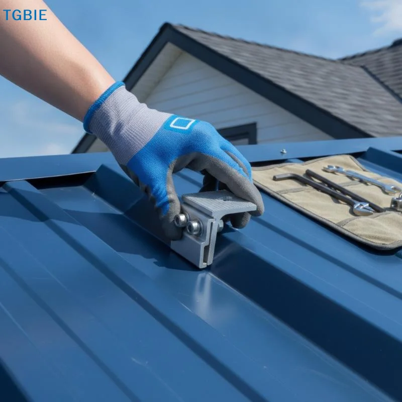 [TL]Solar Panel Fixing Mount Clamp 1 Set Aluminum Rust Resistant Stainless Steel Bolts for Industrial Solar Power System