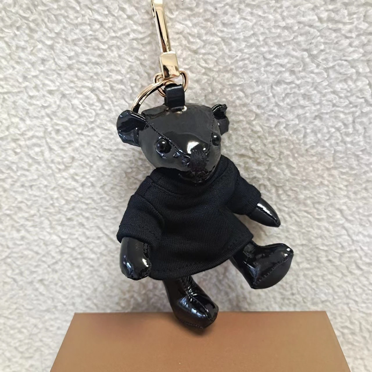 

Birthday Exclusive Gift Bear Charm: New Full-Set Packaging, Patent Leather Shirt Bear, Car Keychain & Ornament, Bag Charm