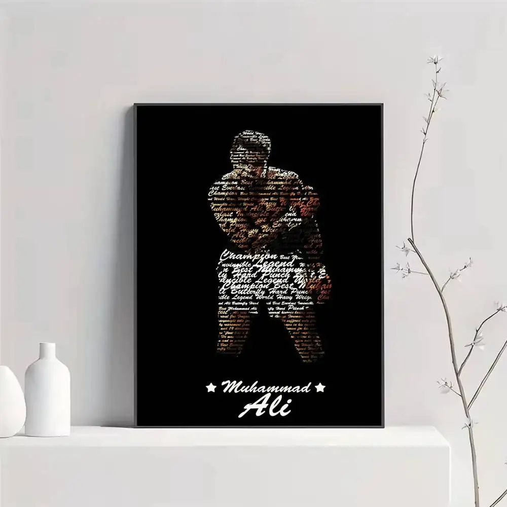 Boxer M-muhammad A-ali Poster Versatile HD Waterproof Wall Art Self-Adhesive Decor for Any Space