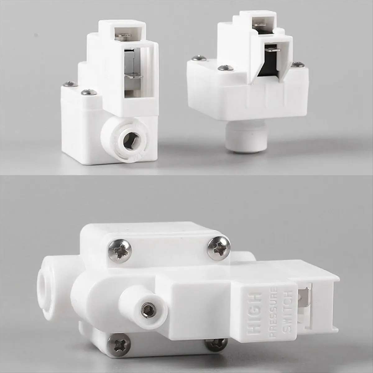 A64K Water Tank High/Low Pressure Switch Relief Valve 1/4inch Hose Water Filter Connector for Reverse Osmosis Pump Motor