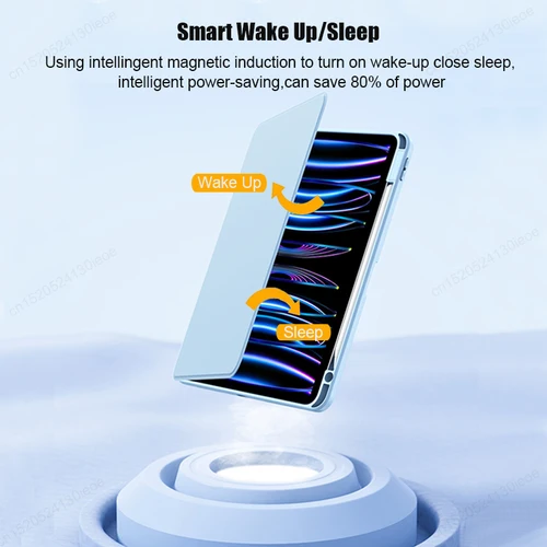 Imagen 2 del producto Para iPad Air 4th 5th 10.9 Pro 11 12,9 funda magnética de 13 pulgadas, para iPad 11th 10th 10,2 9th 8th 7th Generación funda trasera desmontable