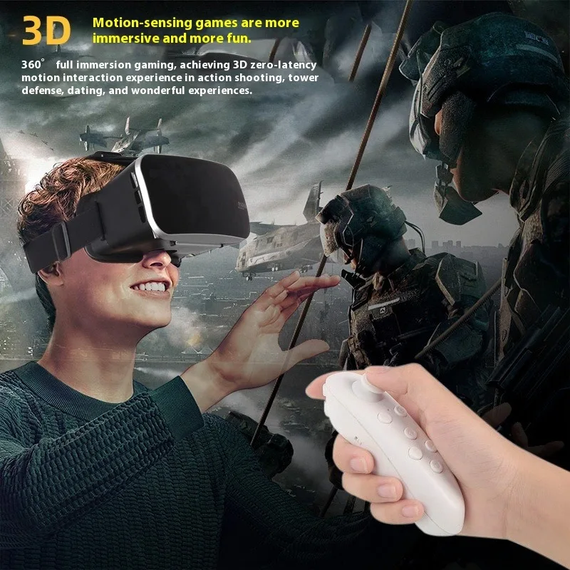 

VR-очки 3D-очки виртуальной реальности Версия стереогарнитуры для мобильных телефонов 5,5-7 дюймов, поддержка джойстика