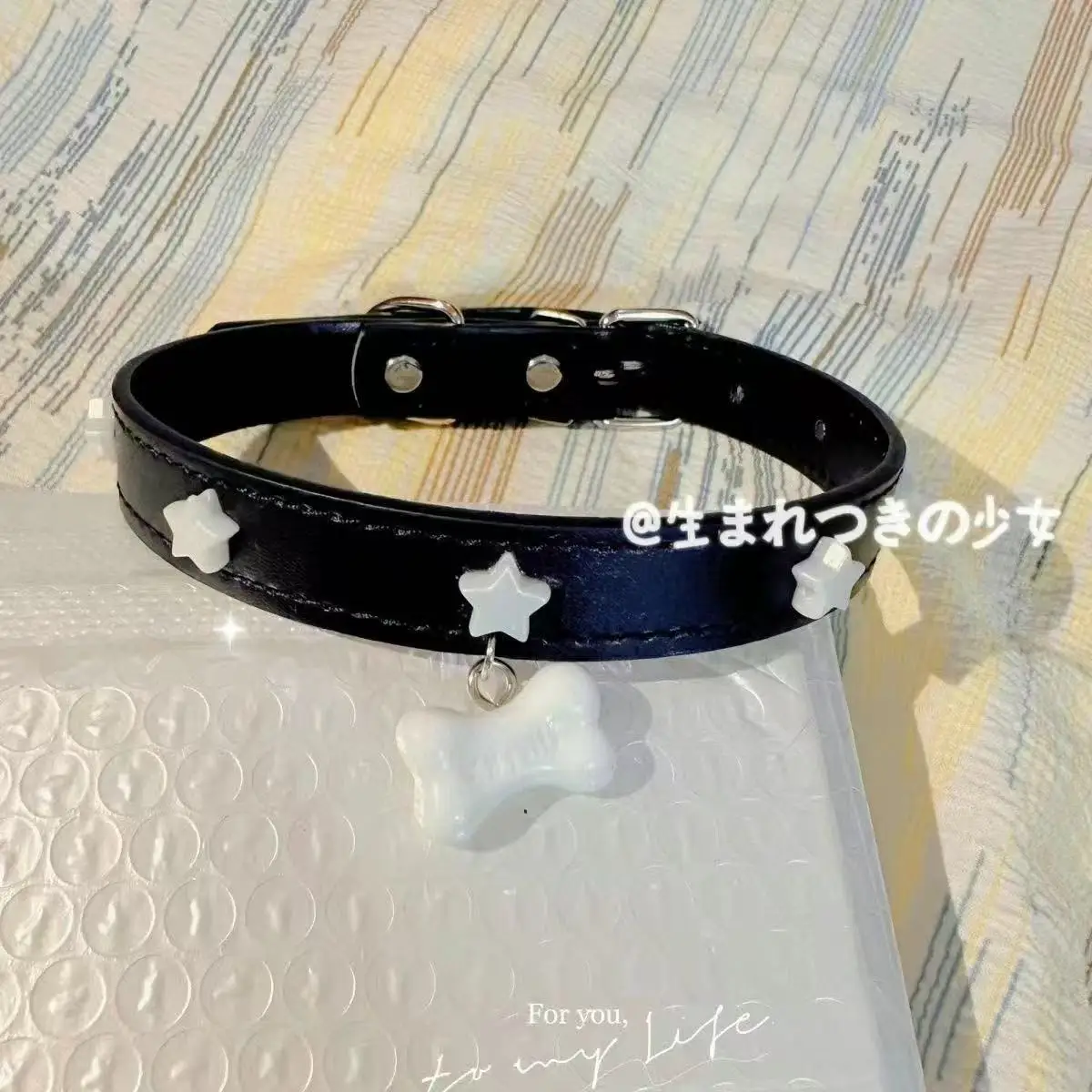 Süßer, cooler, niedlicher Knochen-Halsreif für Paare, personalisierter Choker, Spicy-Girl-Halsband, Punk-Hundehalskette – Detail 2