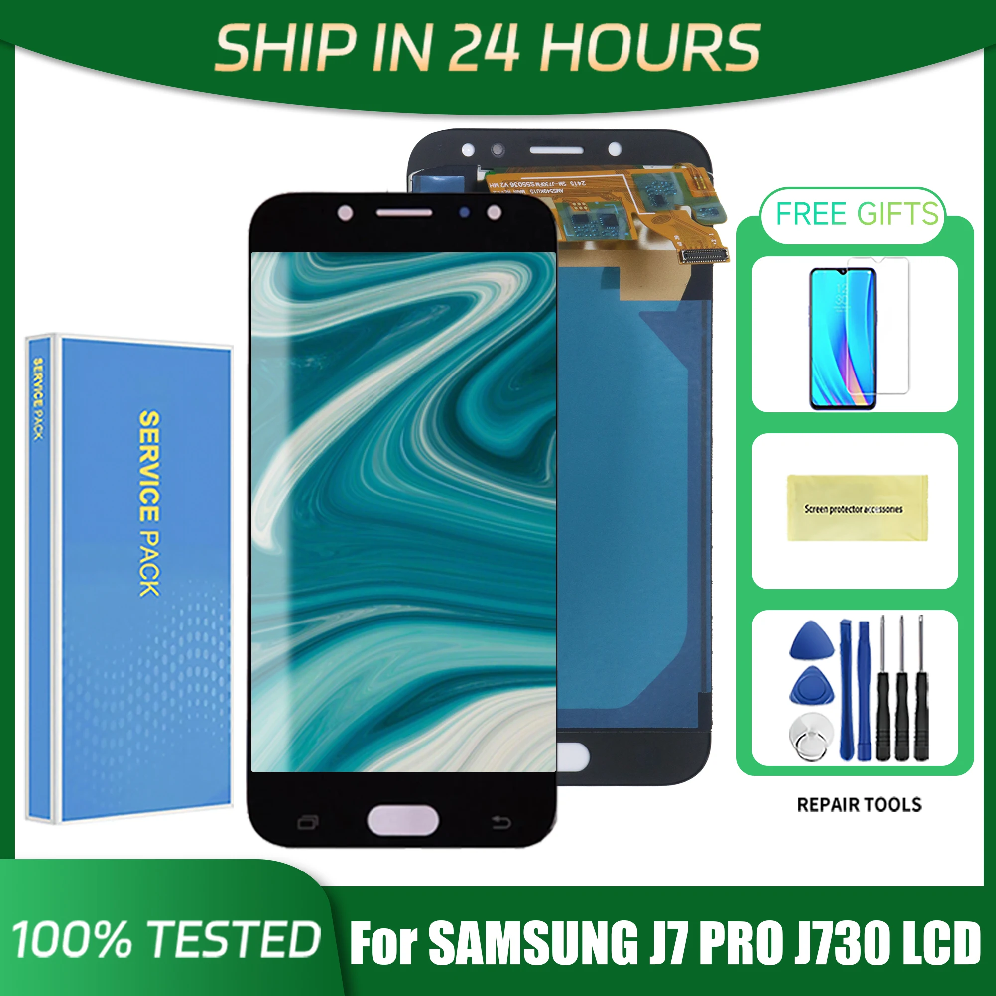 J730 For Samsung 5.5''ForJ7 Pro J730F J730GM/DS J730G/DS LCD Display Touch Screen Digitizer Assembly Replacement