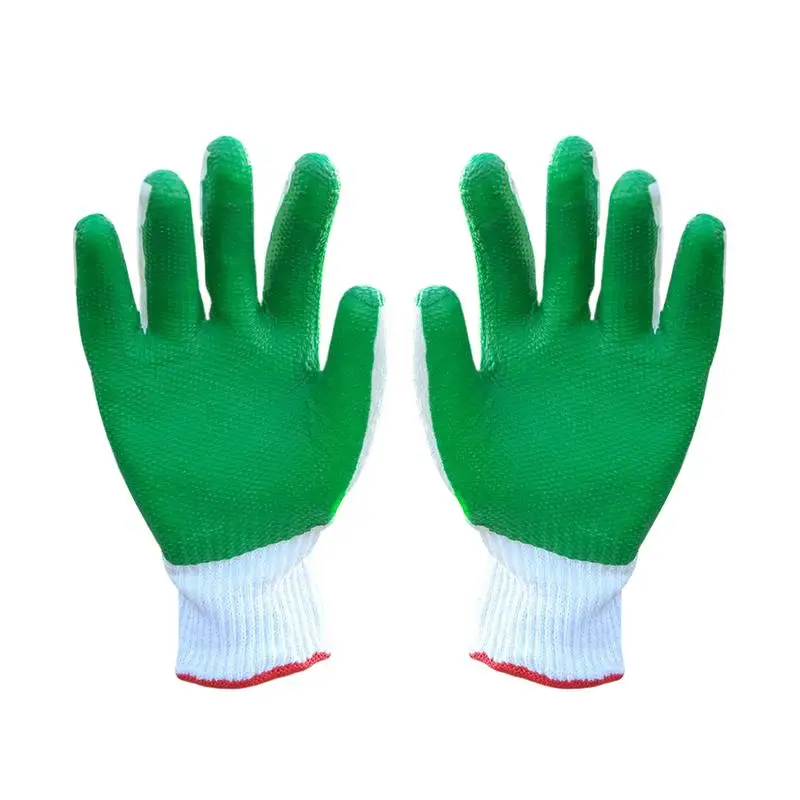 

Multi Purpose Work Gloves Rubber Coated Working Gloves Palm Dipped Breathable Lightweight Non-slip Knit Gloves For Warehouse