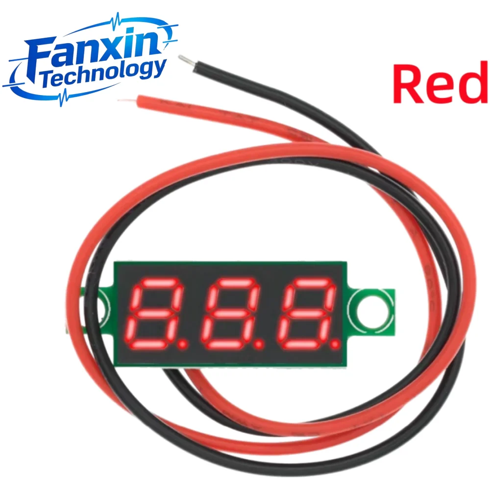 0.28 Inch DC LED Digital Voltmeter 0-100V Voltage Meter Auto Car Mobile Power Voltage Tester Detector 12V Red Green Blue Yellow