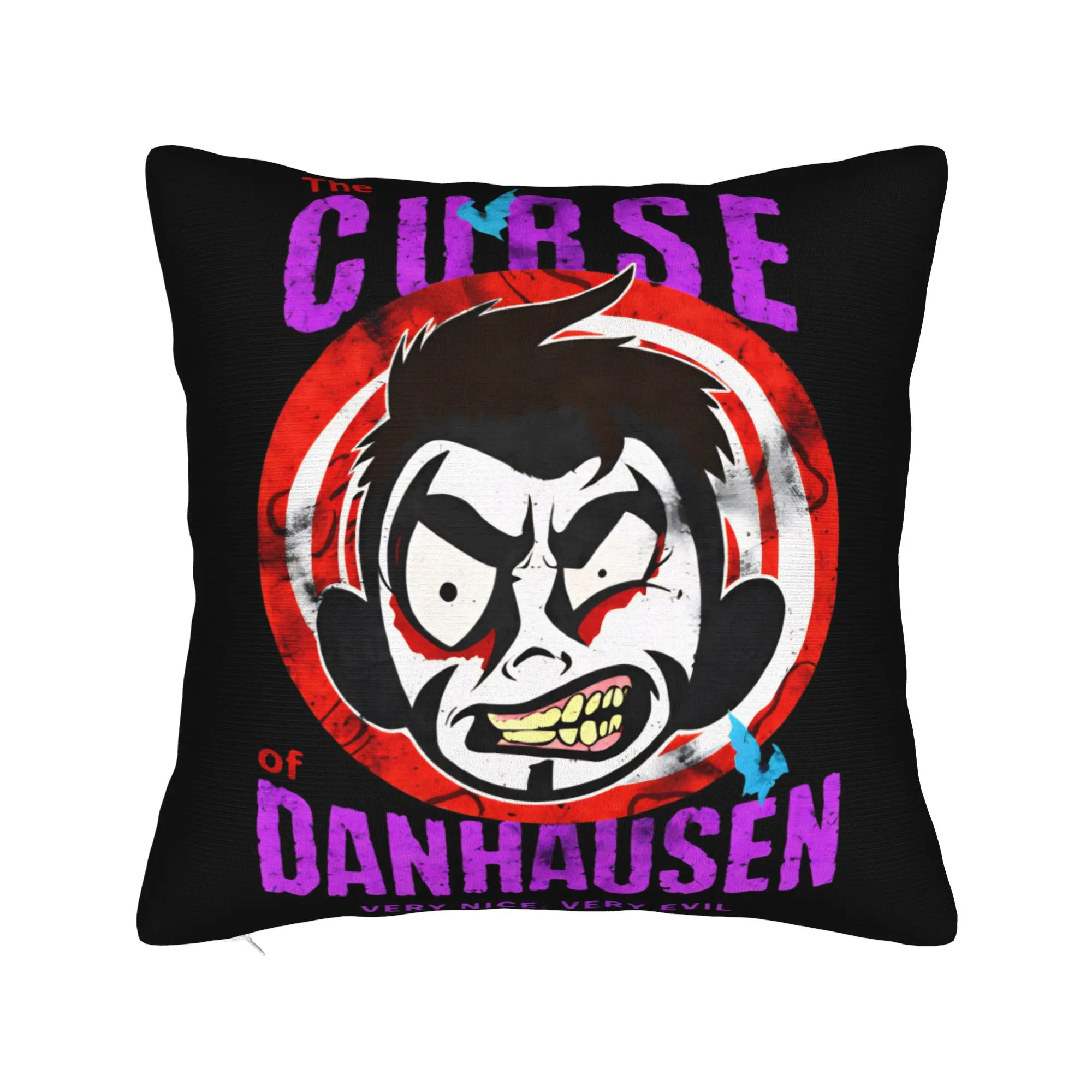 Danhausen Wrestling Square Pillow Cases Funny Very Nice Very Evil Curse Cushion Cover Vintage Decor Pillowcover for Sofa 40*40cm