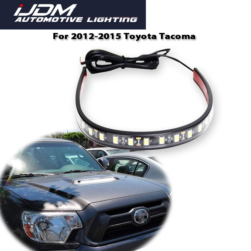 

White 24-SMD Flexible LED Hood Bulge Light Strip For 2012-2015 Toyota Tacoma, For 2014-2021 Toyota 4Runner w/Hood Scoop Bulge