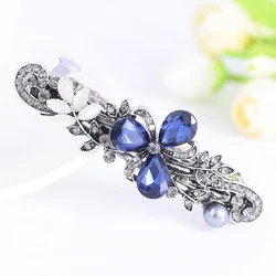 EASYA Various Styles Retro Hair Accessories Barrettes For Women Crystal Butterfly Peacock Resin Flower Hair Clip Hearwear