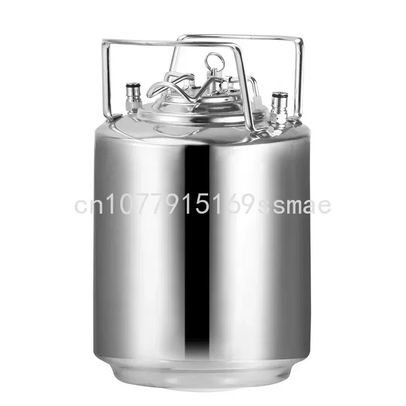 10L Cornelius Keg Kit,Stainless Steel Brewery Beer Keg Barrel Beverage Container with Beer Tap,Co2 Regulator & 0.6L Soda Bottle