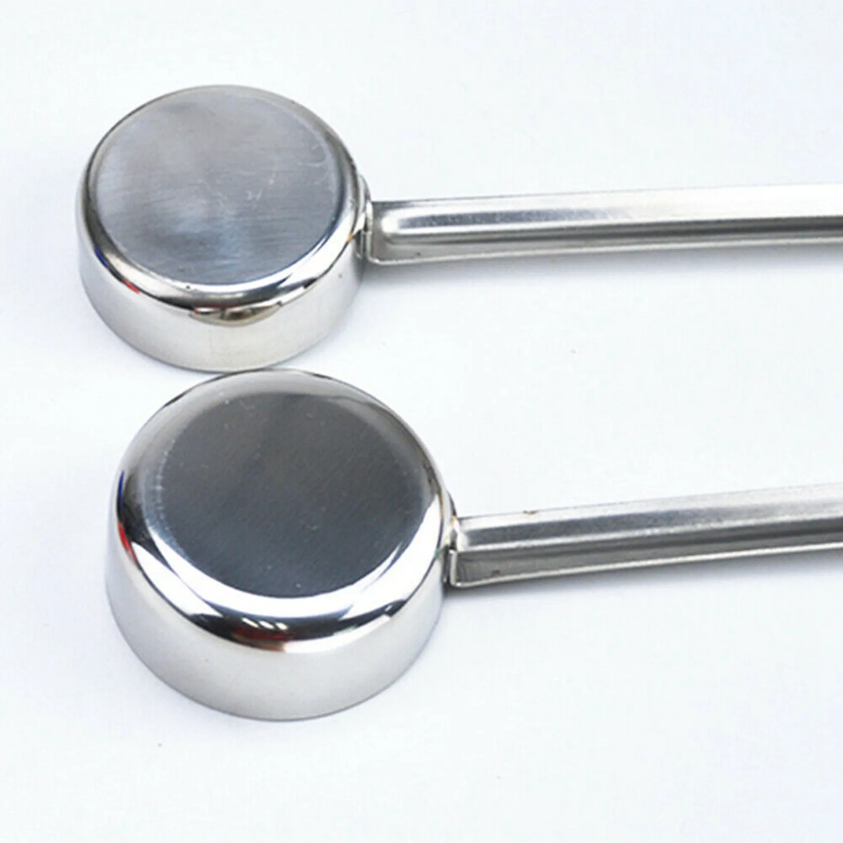 TFORU-2X Pizza Spread Sauce Ladle Rubber Handle Flat Bottom Kitchen Cooking Spoon Stainless Steel 2 Oz