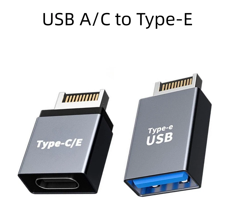 

USB 3.0 A/USB C Adapter for Front Panel Socket Motherboard Header 10Gbps Type-E to USB 3.1 C Converter Adapter for Desktop PC