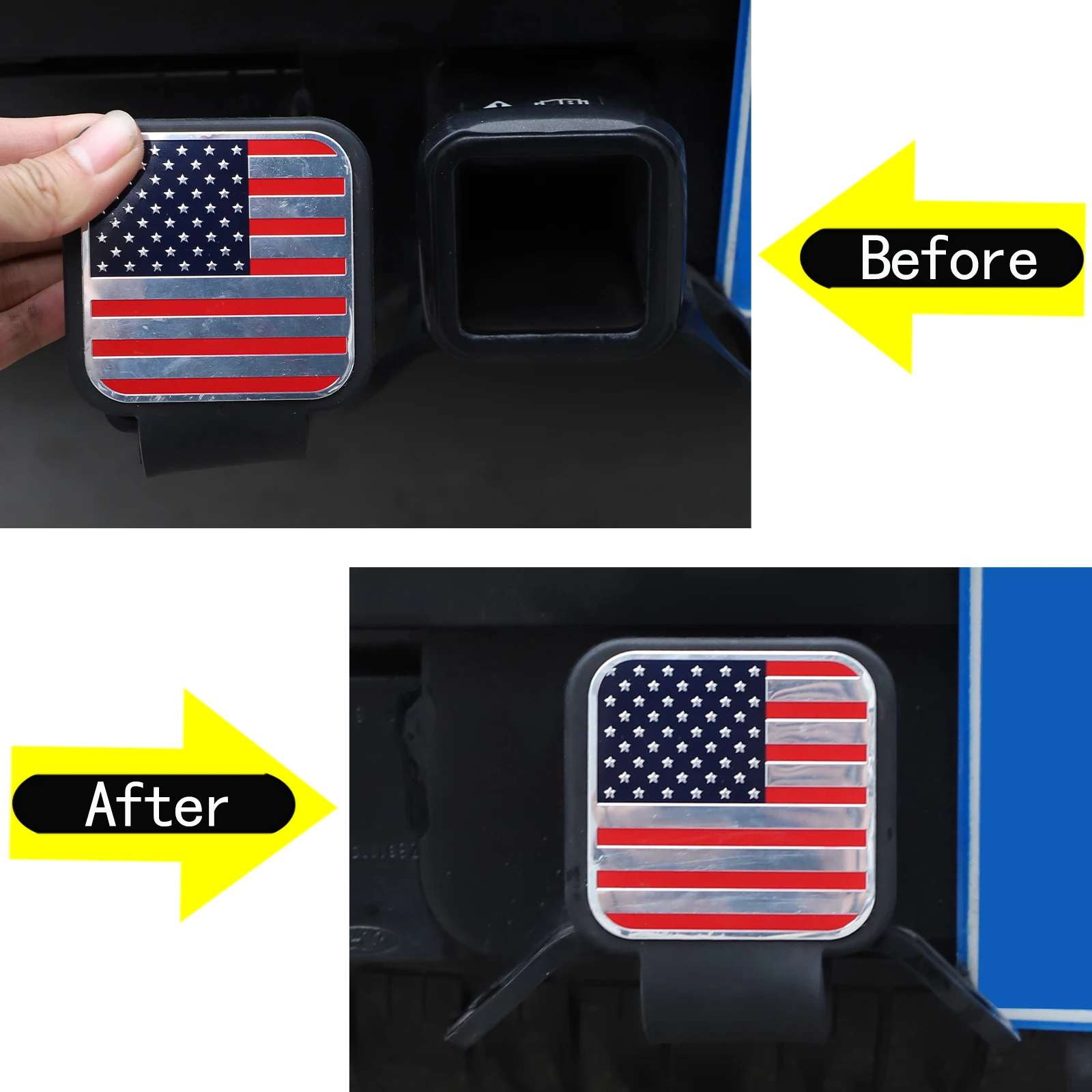 For Ford Maverick 2022-2023 Silica Gel Car Trailer Hitch Cover Plug Auto Trailer Hitch Receiver Cover Plug Caps Car Accessories