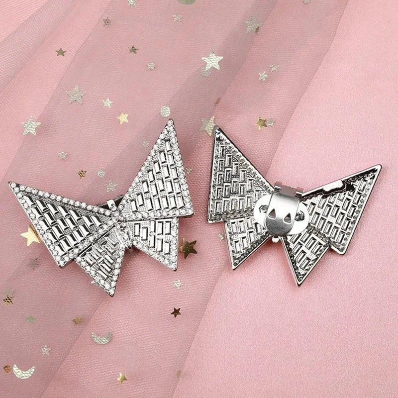 2PCS Wedding Brooch Decorations Rhinestone Shoe Clip Metal Shoe Buckle Shoe Accessory