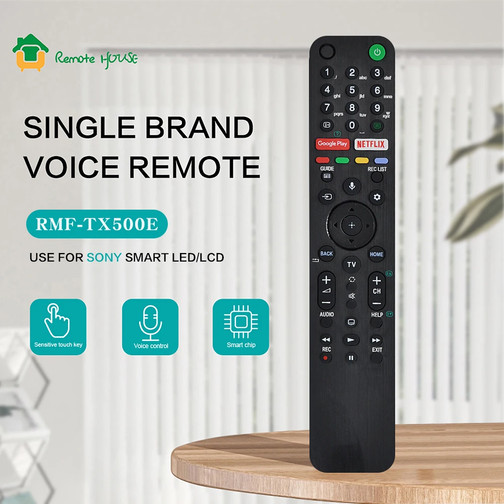 RMF-TX500E RMF-TX500P Voice Remote Control For Sony Bravia Smart TV XG95/AG9 Series XBR-75X900H KD-75XG8596 X85G Series Smart TV