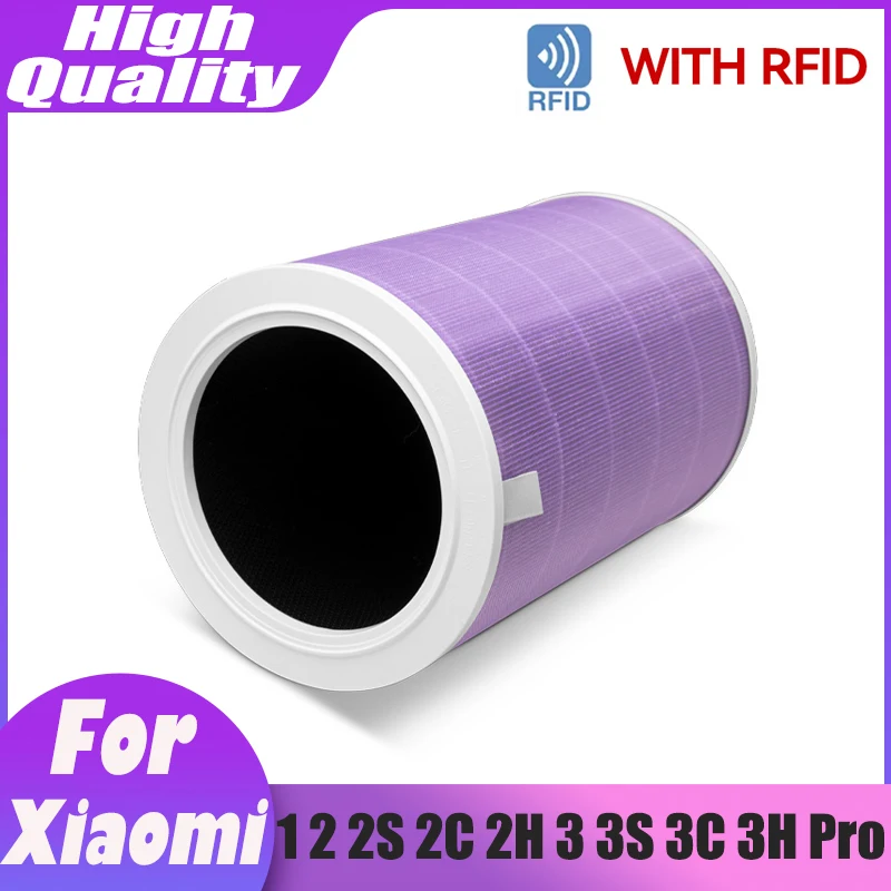H13 HEPA Filters Fit For Xiaomi Mi Air Purifier 1 2 2S 2C 2H 3 3S 3C 3H Pro Hepa Filter Replacement Purple Blue Grey Filter