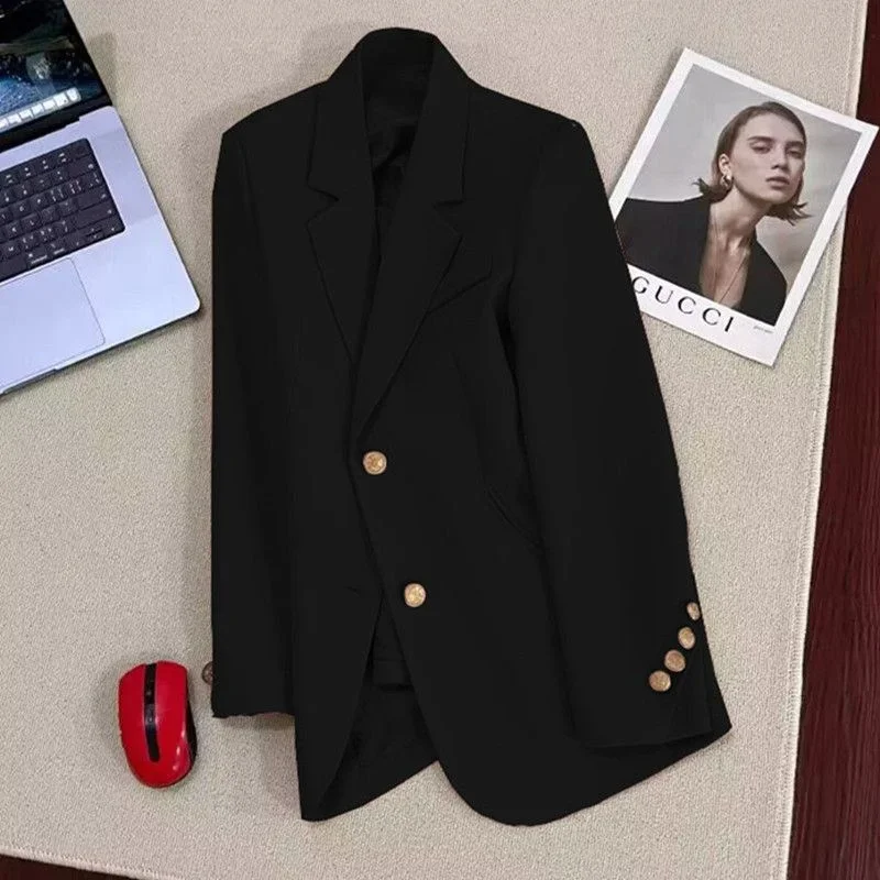 Women Suit Coat Elegant Sports Casual Blazer Korean Spring Autumn Jacket Single Breasted Long Sleeves Blazers Women\'s Clothing