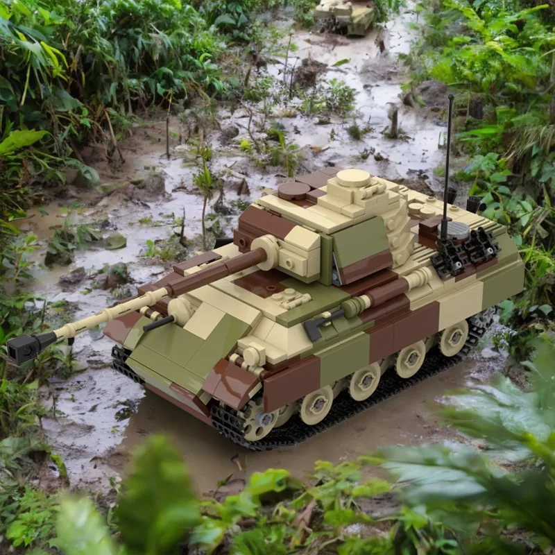

922pcs WWII Panther Tank Building, Fine Reproduction of Historical War Vehicle, Perfect for Military Enthusiasts & Collectors